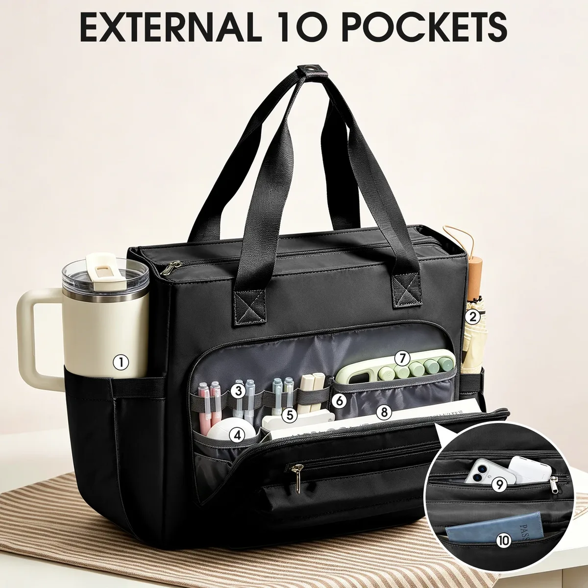 sac de cabine american airlines, sac pour ordinateur portable, sac à main, sac de travail, sac pour enseignant, sac pour infirmière, dimensions 18x14x8 pouces