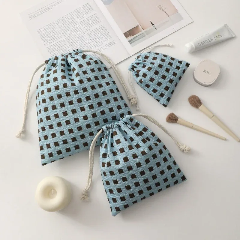 sac à cordon, sac de rangement pour étudiants, sac de maquillage à ouverture, trousse de toilette de dessin animé, ensemble de trois pièces, sacs de rangement en polyester pour femmes