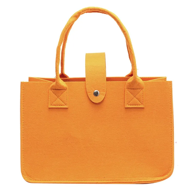 sac fourre-tout en feutre grande capacité couleur bonbon style ins, sac de courses portable à main, idéal pour cadeau de mariage et sac de transport quotidien