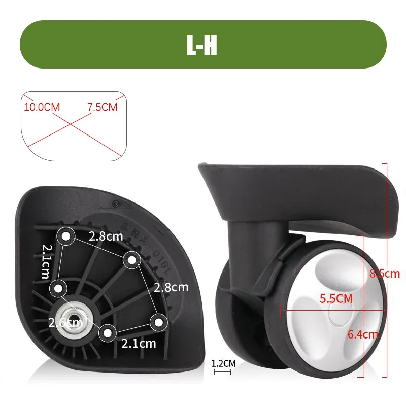 pièces de rechange pour valise hongying l-h, roues universelles, réparation d'accessoires de bagages, muet, lisse et durable