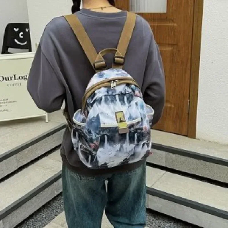 sac à dos polyvalent pour femmes, impression tendance, grande capacité, sac à dos décontracté en tissu oxford, nouveau cartable de voyage