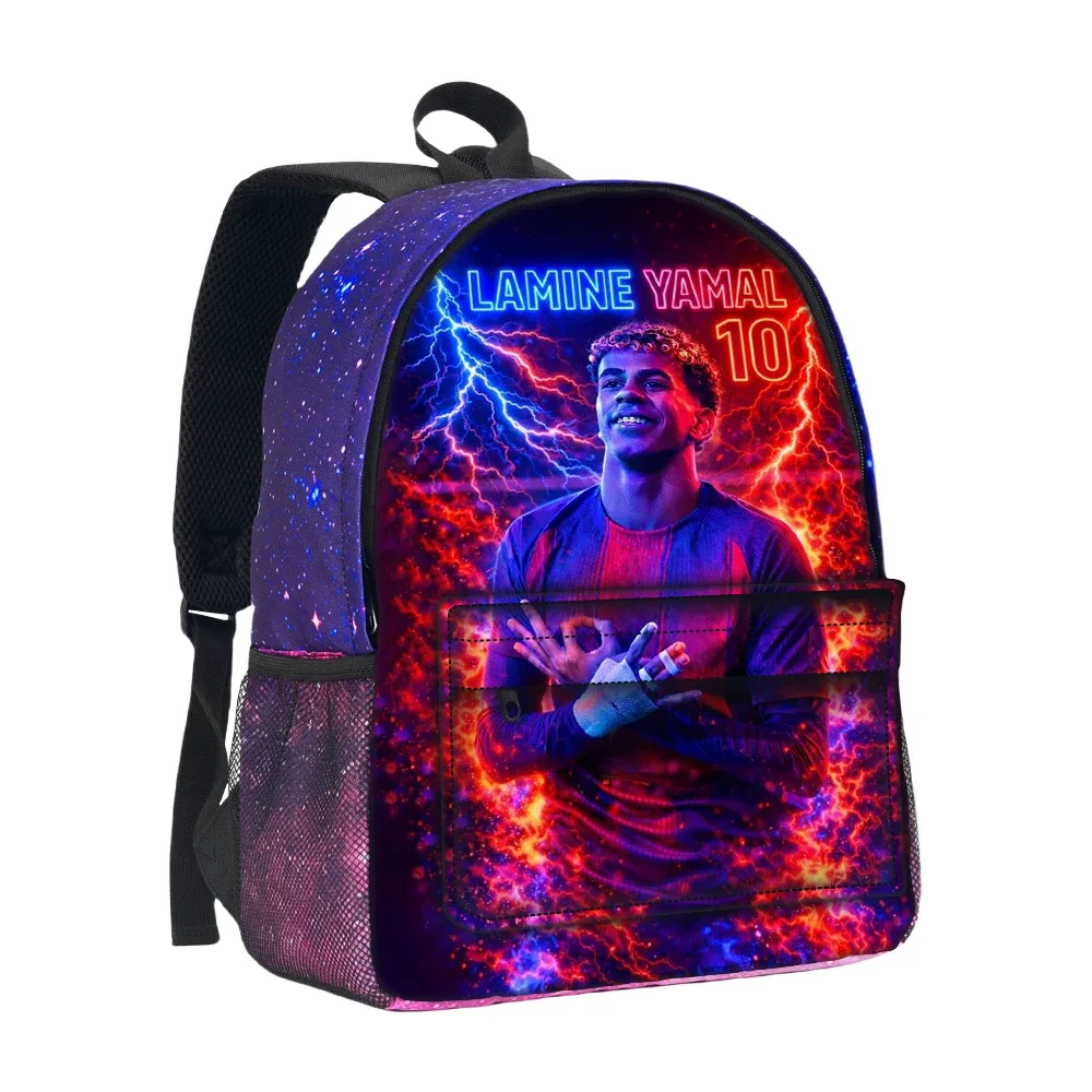 sac à dos pour garçons et filles, sac à dos football star starry sky, sac d'école l-lamin yamal, grande capacité, mochila rucksack school