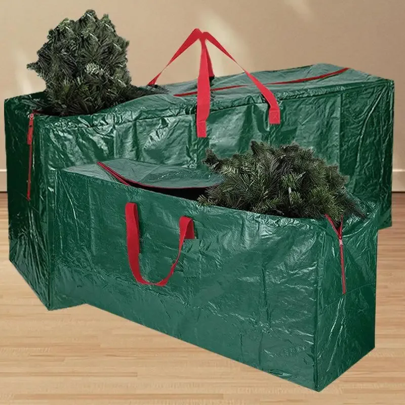 sac de rangement imperméable pour décoration de noël robuste, organisateur multifonctionnel en pe avec poignées renforcées