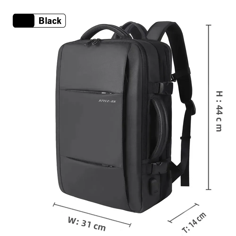 ian-sac à dos d'affaires pour homme, étanche, antivol, sac pour ordinateur portable 15.6 ", décontracté, grande capacité, sac de voyage extensible, court voyage