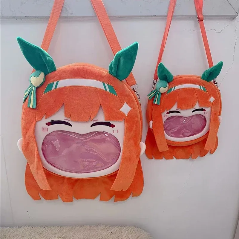 itabag uma musume joli derby silence suzuka sac à dos sac en peluche unisexe sac à bandoulière cosplay étudiant sac à dos sac cadeau d'anniversaire