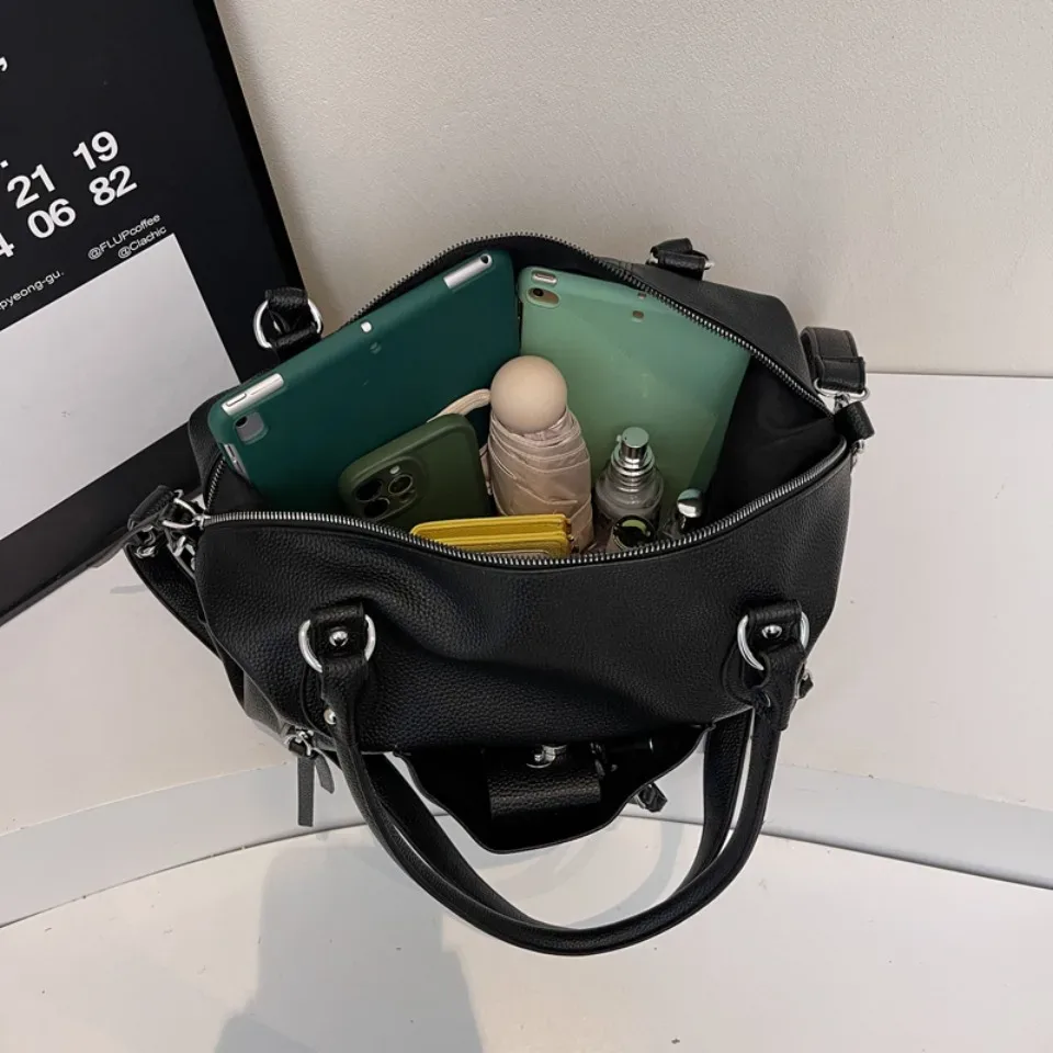 sac à bandoulière en cuir souple de haute qualité pour femmes, marque de luxe, design décontracté, usage quotidien, fourre-tout décontracté, style hiver