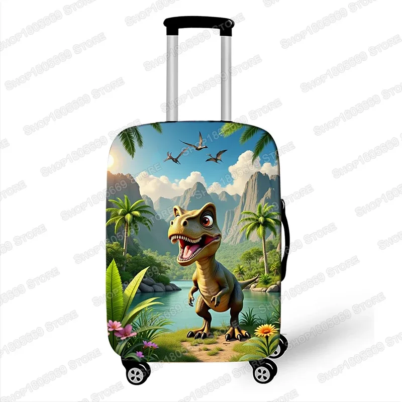 housse de bagage dinosaure jurassique imprimée en 3d, t-rex, velociraptor, spinosaurus, accessoires de voyage, housses de protection anti-poussière pour valise