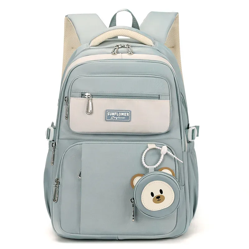 sac à dos série ours mignon pour adolescentes, sac d'école léger pour collégiens, sac à dos de voyage pour femmes