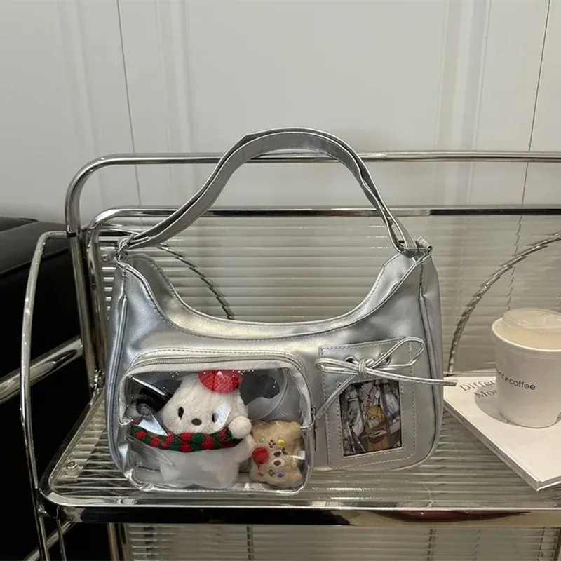 sac à bandoulière y2k harajuku pour femme, sac ita transparent coréen, sac à bandoulière scolaire, sac à main de créateur japonais style preppy