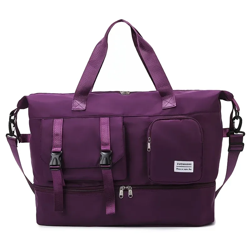 sac de voyage à grande capacité pour femmes, sac de week-end pour la nuit avec compartiment à chaussures, sac de sport avec poche étanche