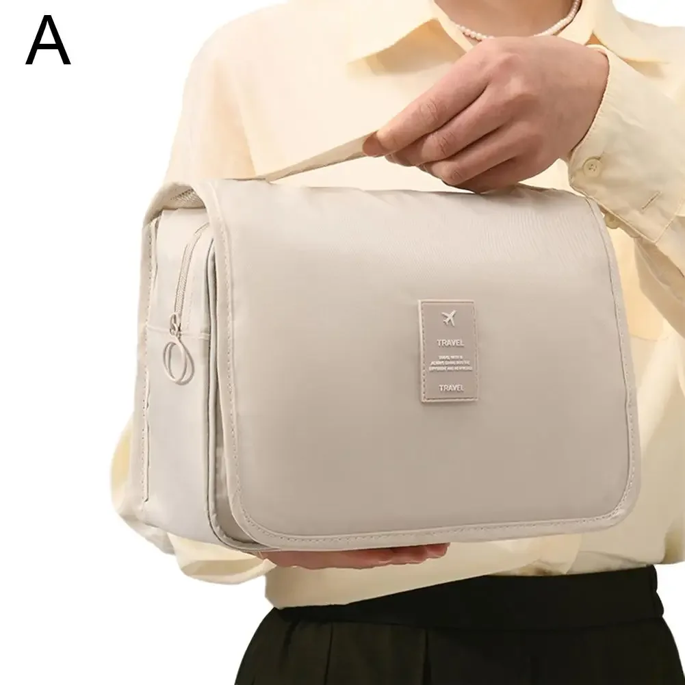 sac de maquillage de voyage de haute qualité avec crochet de salle de bain, pochette de toilette imperméable, organisateur de articles de toilette pour femmes, sac de rangement pour maquillage