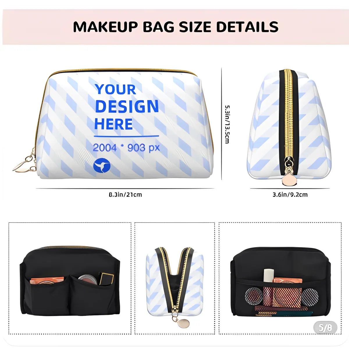 sac à cosmétiques de voyage personnalisé pour femme, rouleau preppy, singes, lapin, trousse de toilette et de maquillage, trousse de rangement de beauté pour dames