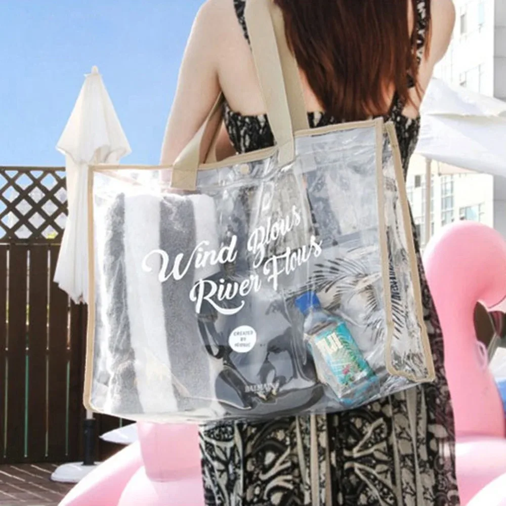 pochette cosmétique fourre-tout de plage-sac de plage léger avec pochette pour téléphone sac fourre-tout pliable étanche pour plage, piscine, vacances