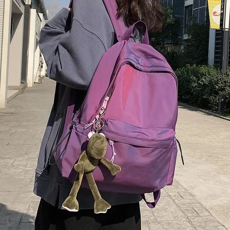 nouveau sac à dos femme mode nouveau sac à dos unisexe grande capacité sac à dos pour ordinateur portable en nylon dame cartable mignon étudiant sac