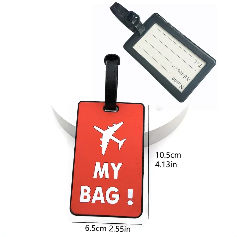 étiquette bagage pvc gris kaki identification voyage valise sac équipement médical avertissement manipulation soins