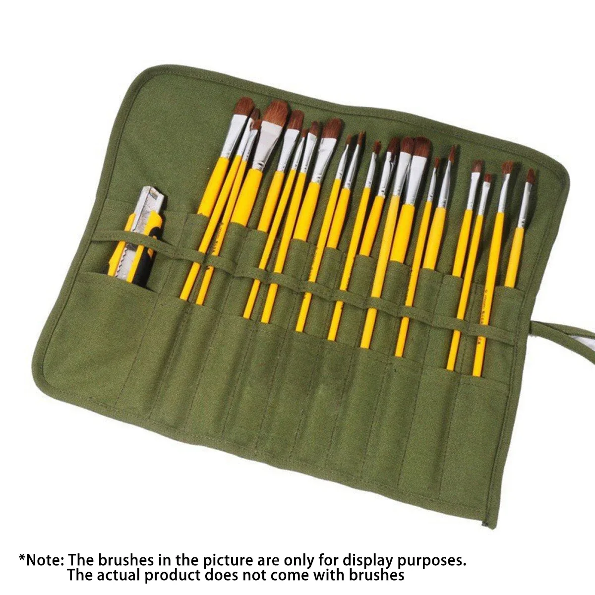 sac de rangement pour pinceaux de peinture et toiles, 22 compartiments pour pinceaux d'aquarelle et de gouache, sac de rangement pour pinceaux de calligraphie, sac à stylos enroulable