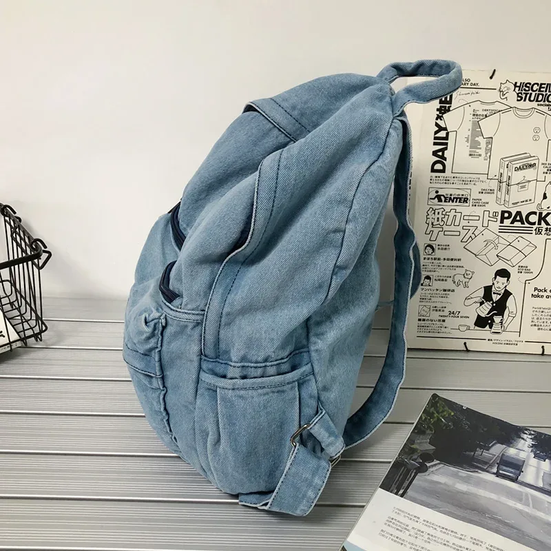 sac à dos en denim gris pour femmes, sac à épaule de voyage de loisirs, sacs d'école à la mode pour garçons et filles, nouvelle collection
