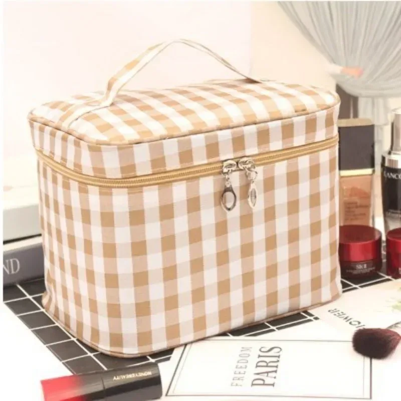 nouvelle trousse de maquillage portable en toile imperméable, mignonne, multifonctionnelle, pour voyage, sac de rangement pour maquillage, trousse de toilette bx118