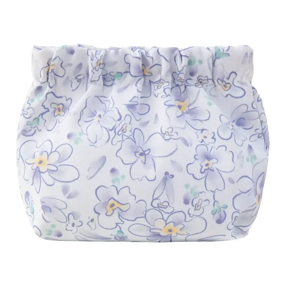 petite pochette à fleurs, trousse de maquillage, motif cerise mignon, porte-monnaie imprimé, sac de rangement auto-fermant pêche, pour voyage