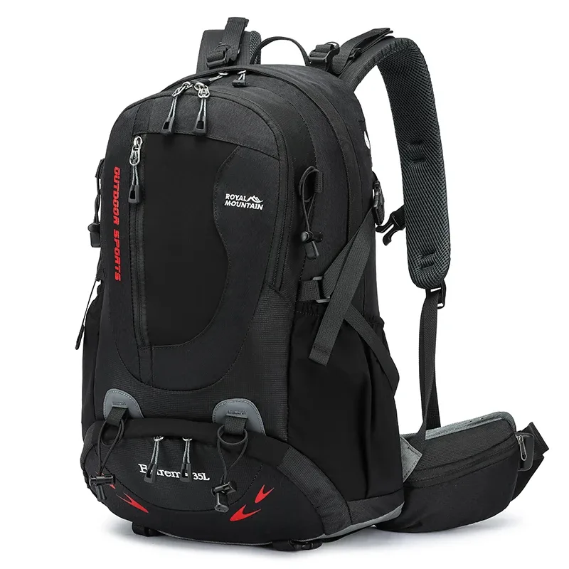 sac à dos de randonnée royal mountain 35l avec compartiment pour chaussures, tissu résistant à l'eau, support de cadre arrière, rembourrage respirant