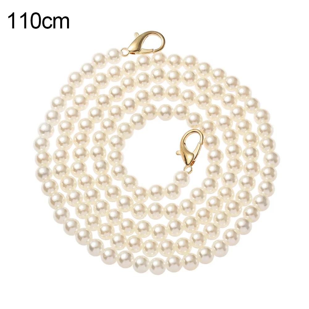 chaîne sac perle imitation blanc ornement mode remplacement personnalisable accessoire voyage finition élégante multiples tailles disponibles