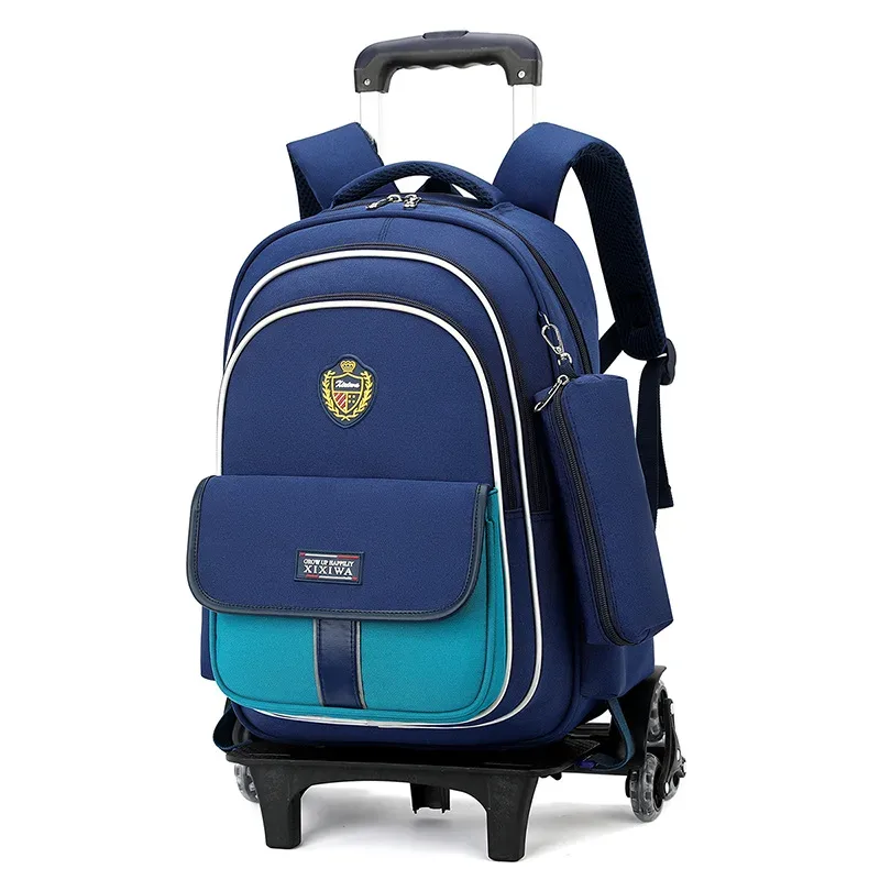 sac à dos à roulettes pour enfants, ensemble de 3 sacs d'école à roulettes pour garçons et filles, sac à dos de voyage avec sac à bandoulière