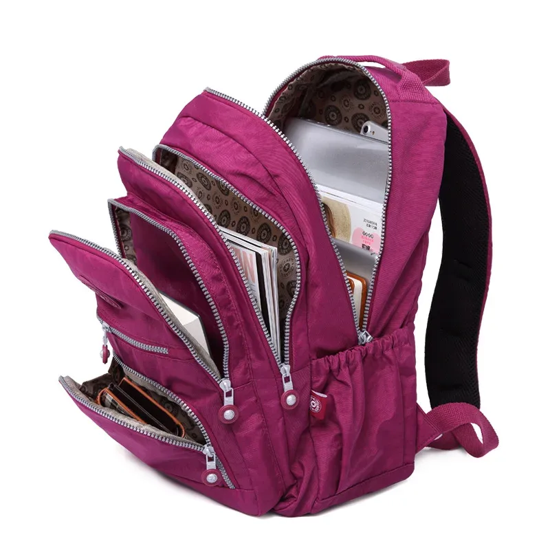 tegaote – sac à dos d'école pour adolescentes et garçons, sac à dos de voyage pour femmes, en nylon, étanche, pour ordinateur portable, unisexe, 2024