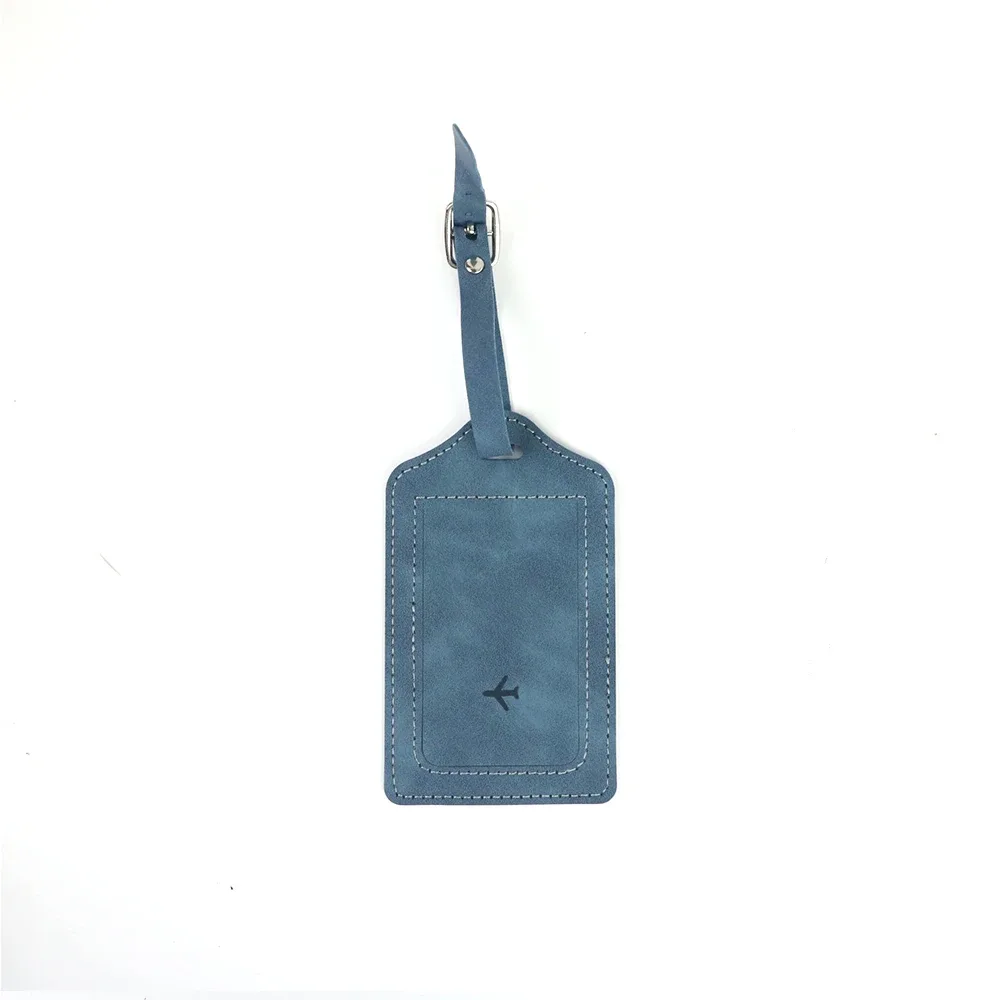 étiquette de bagage personnalisée en cuir pu avec nom, accessoire anti-perte pour voyage, carte d'embarquement en cuir