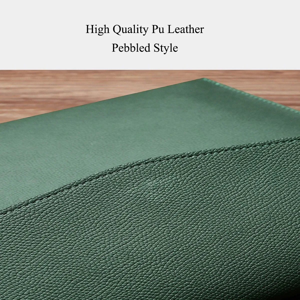 pochette cuir vert grainé loquet fermée aimant rectangulaire qualité supérieure usage professionnel voyage business