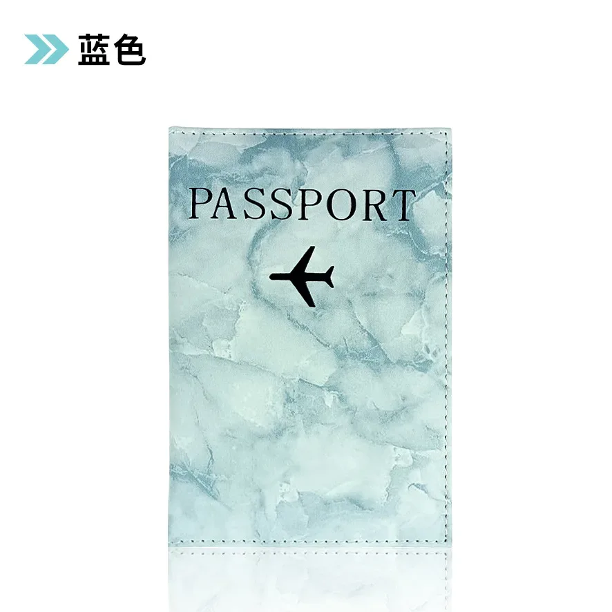 couverture de passeport en cuir pu, porte-passeport de voyage simple avec lettres d'avion imprimées pour femmes et hommes, cadeau de mariage à la mode