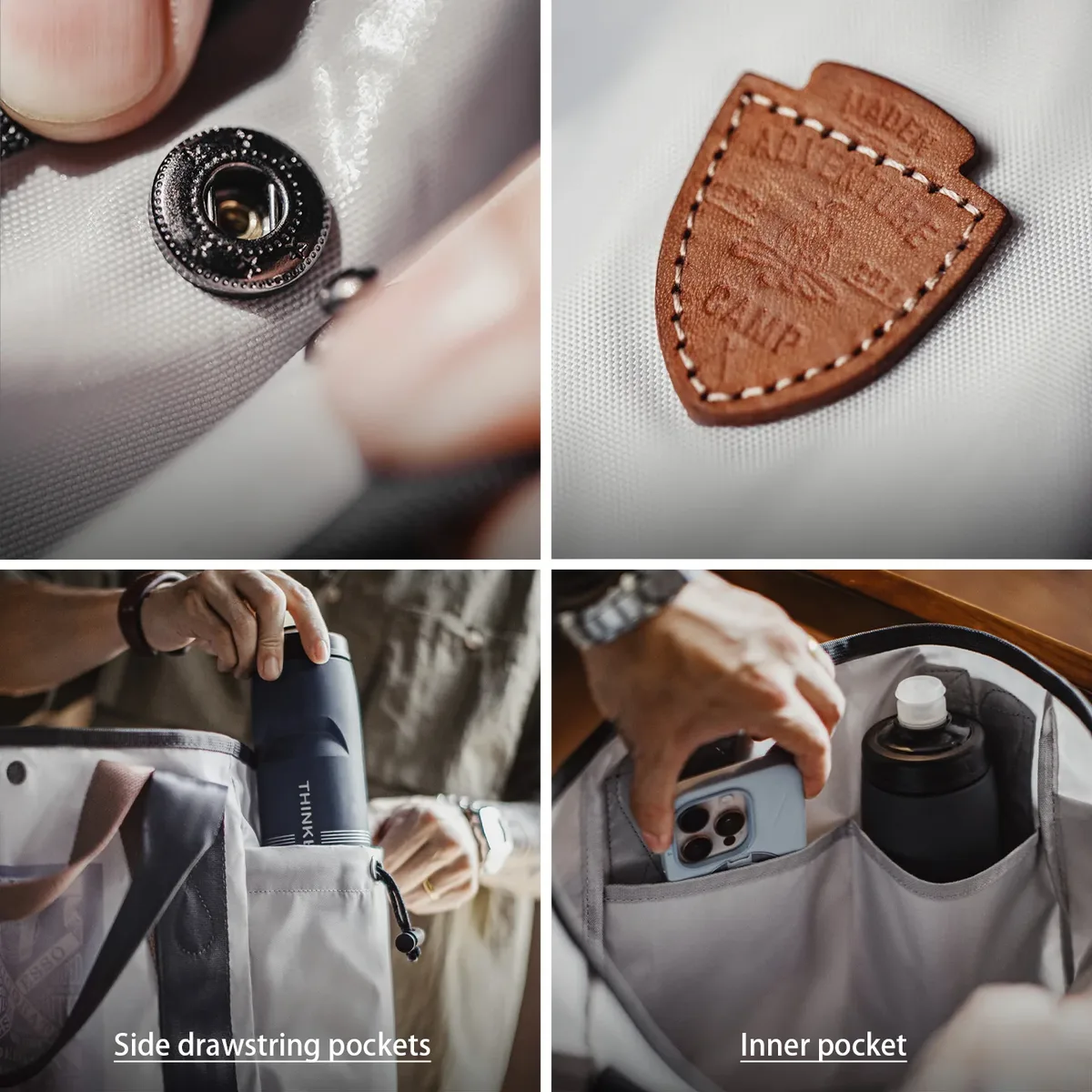 maden – sac fourre-tout étanche pour hommes, grande capacité, sac à bandoulière pour ordinateur portable, sac à main décontracté pour les déplacements professionnels, couleur unie pour un usage quotidien