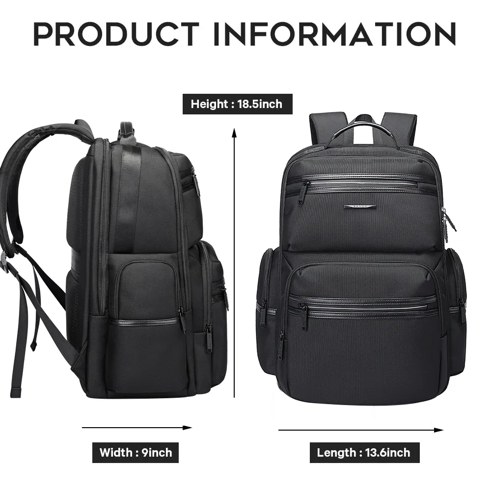 bange anti-vol 15.6 pouces sac à dos pour ordinateur portable pour hommes sacs d'école étanche sacs à dos de voyage d'affaires avec port de chargeur usb