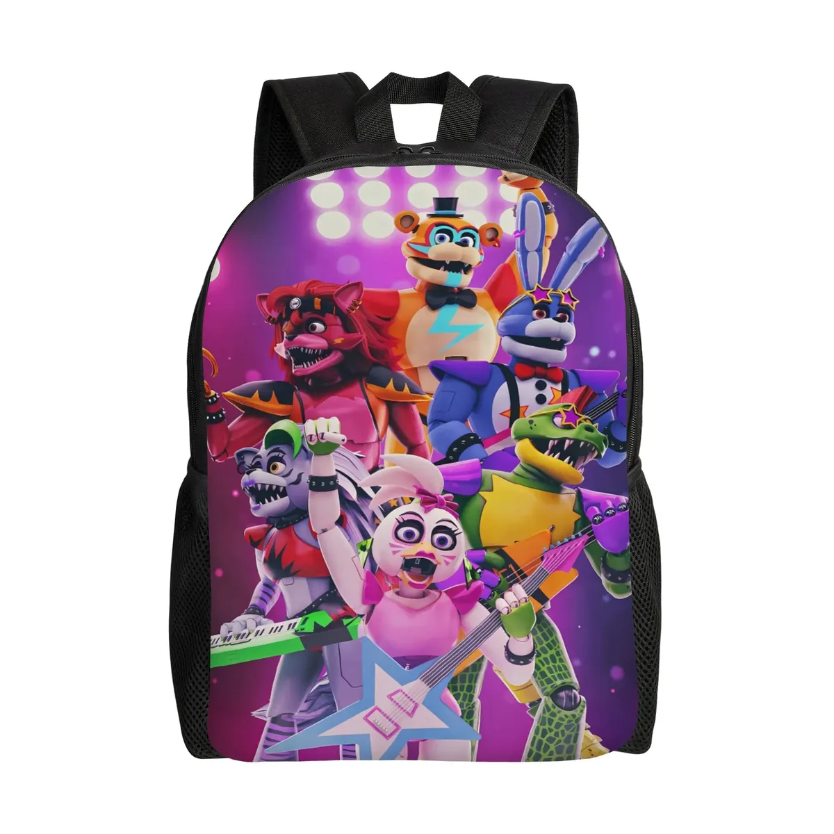 sac à dos fnaf horror game pour hommes, grands sacs à dos en polyester, sacs décontractés pour lycée, sac à dos de voyage personnalisé