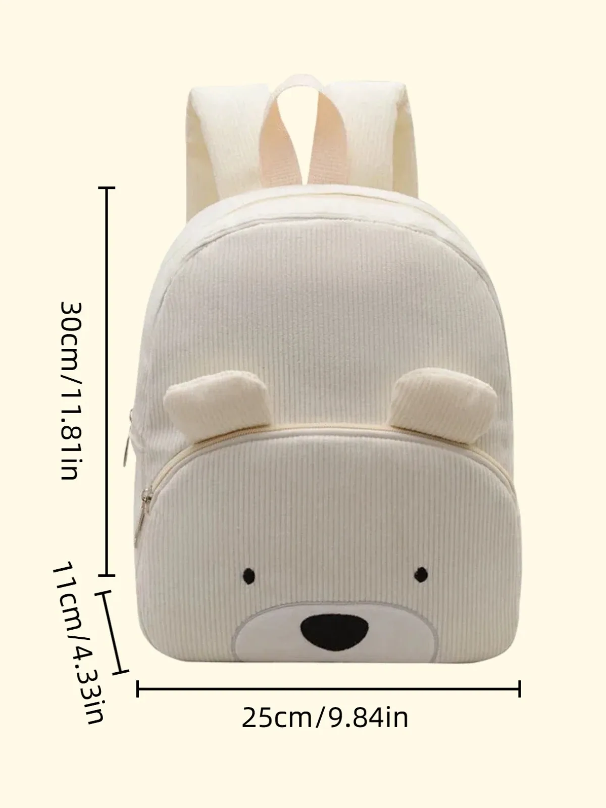 sac à dos de maternelle en velours côtelé, broderie mignonne, nom personnalisé, cartable pour filles et garçons, idéal pour l'école, les voyages quotidiens, cadeau adorable pour enfants.