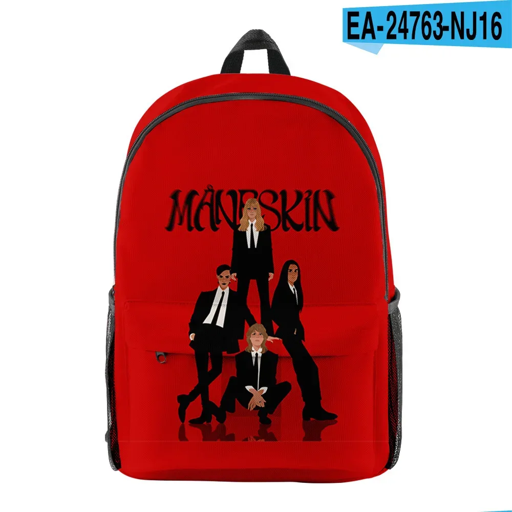 nouveauté de luxe cool classique maneskin élève bookbag sacs à dos pour ordinateur portable impression 3d oxford imperméable garçons/filles sacs à dos de voyage