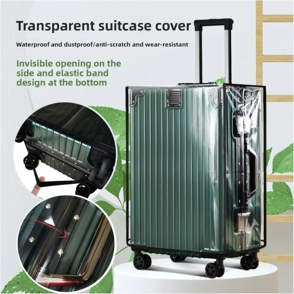 housse de protection pour bagages de voyage, 18-30 pouces, transparente, en pvc, anti-poussière, étanche, pour valise