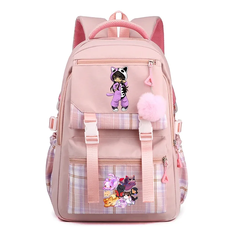 Aphmau imprimer sac à dos mignon dessin animé Sport sac à dos pour garçon fille Kawaii sac à dos ordinateur portable adolescent voyage voyage sac à bandoulière