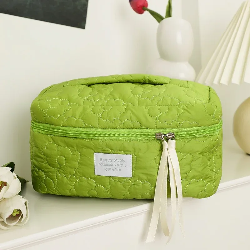 nouveau motif de fleur femmes sac de maquillage portable articles de toilette organisateur cosmétique sac à fermeture éclair femme voyage pochette de lavage grande capacité