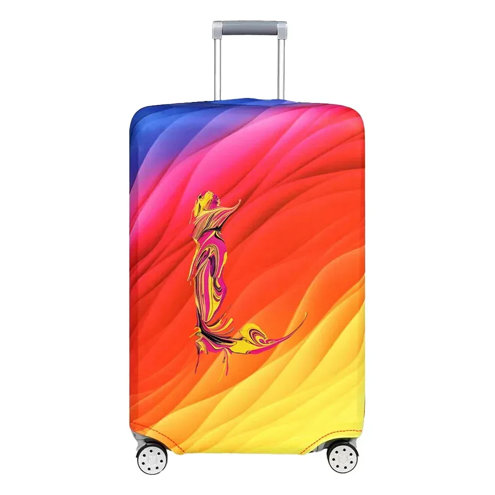 juste de bagage de voyage, housse de protection, motif de lettre de peinture, tissu de commande anti-poussière, étui à bagages, 18-32 po