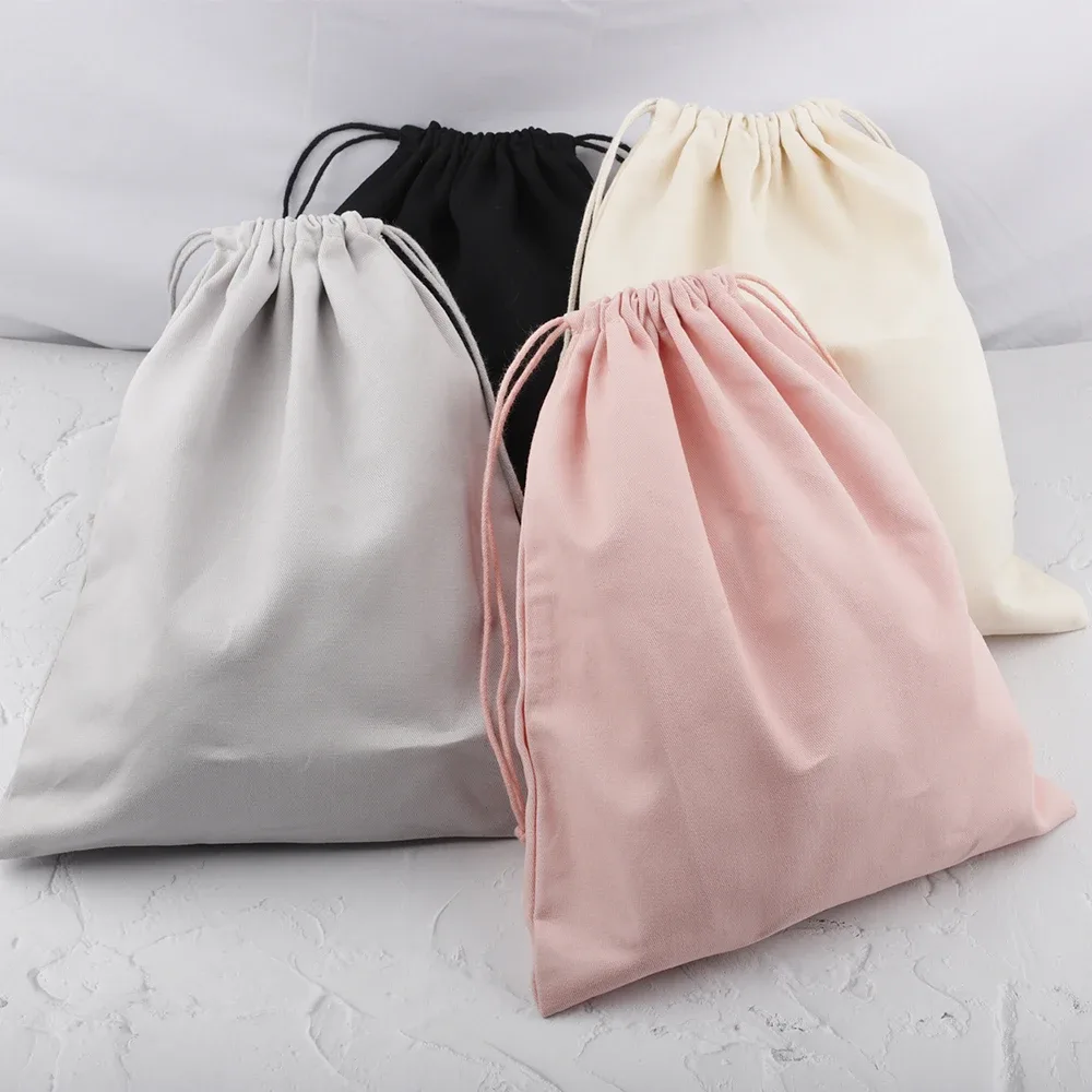 sacs à ficelle de proximité en toile pour femmes et hommes, poudres réutilisables, emballage de voyage, cadeau, logo imprimé, bricolage, sac de rangement fait main, accessoires