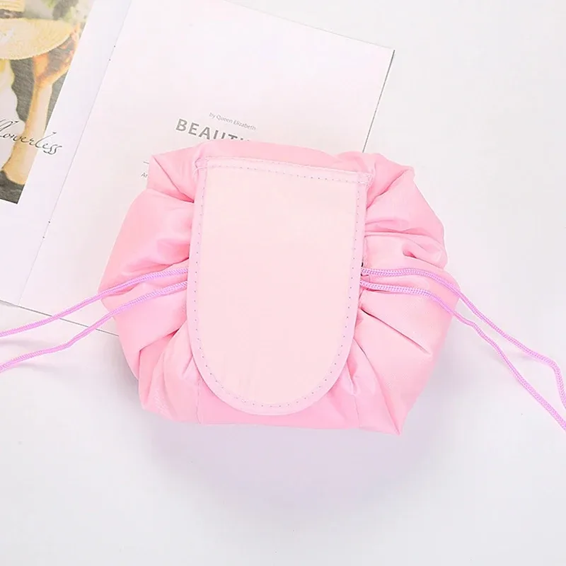 sac de voyage pour le rangement du maquillage, organiseur portable imperméable pour femmes, trousse de toilette, sac cosmétique à cordon pour femmes