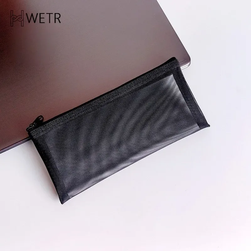 sacs de rangement pour pinceaux de maquillage pour femmes, poudres de maquillage, rouge à lèvres, étui à crayons en maille transparente pour étudiants, ins travel cosmetic evaluation