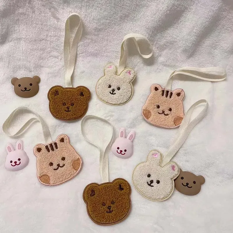 étiquette bagage polyester imprimés animaux beige rose noir voyage enfant identification bagages maternelle accessoires