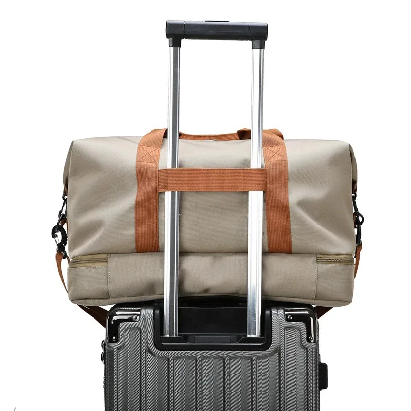 sac de voyage extensible pour femmes, sac à main de sport, sac de fitness, grande capacité, sac de week-end à bandoulière