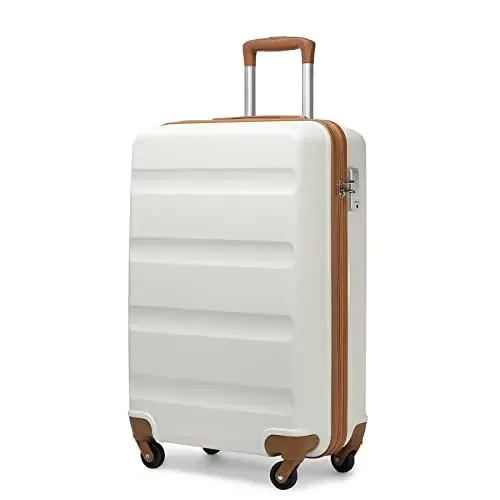 valise kono valise trolley légère et rigide avec 4 roues jumeaux et serrure tsa matériau abs (s m l)