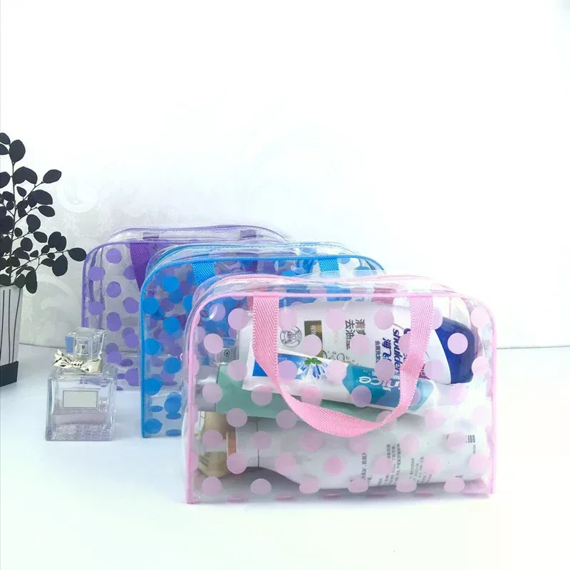 Sac de maquillage transparent Sweet Flower, organisateur de cosmétiques de grande capacité pour femmes, parfait pour les voyages ou le bureau