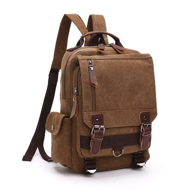 sac à dos en toile pour homme et femme, sacoche de voyage multifonctionnelle
