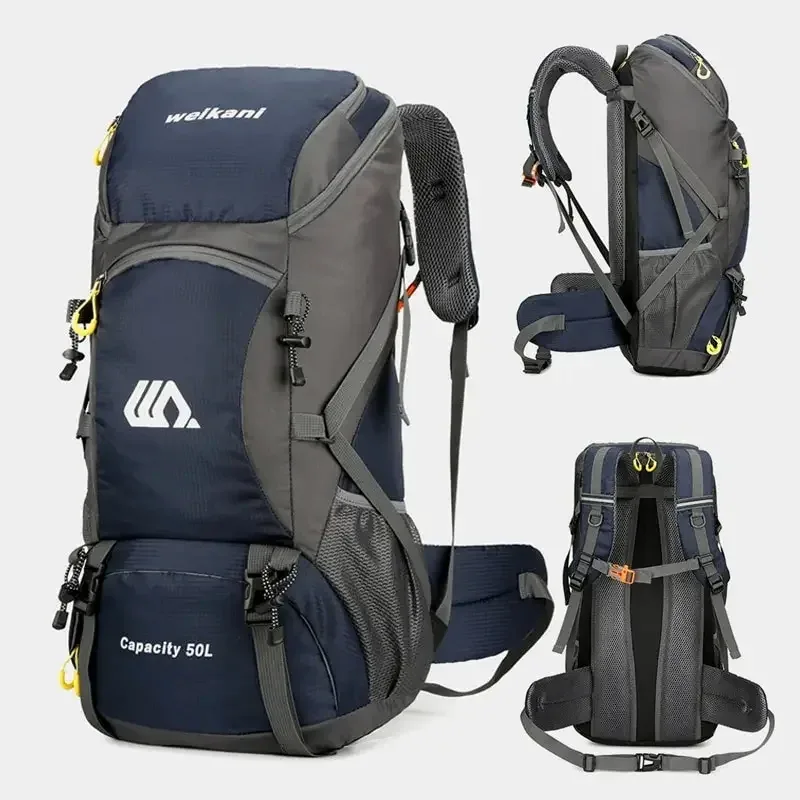 grand sac à dos de voyage étanche pour homme, sac de camping, sac à dos de randonnée, sac de tourisme, sports de plein air, escalade, canadisme, 50l