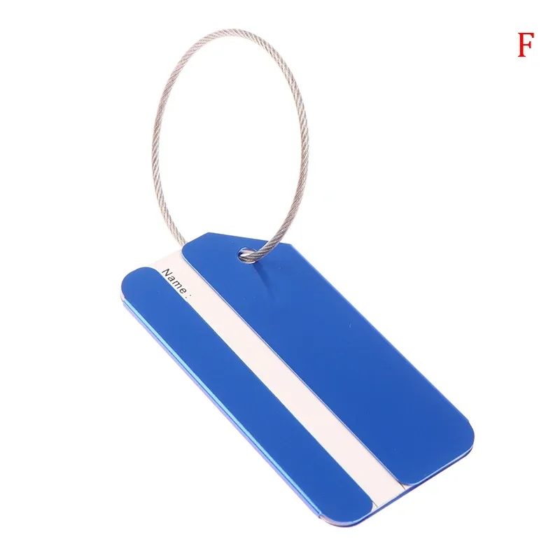 étiquettes de bagage de voyage en alliage, porte-étiquette d'adresse de valise, étiquettes de nom de bagage en métal, accessoires d'infraction, 1pc
