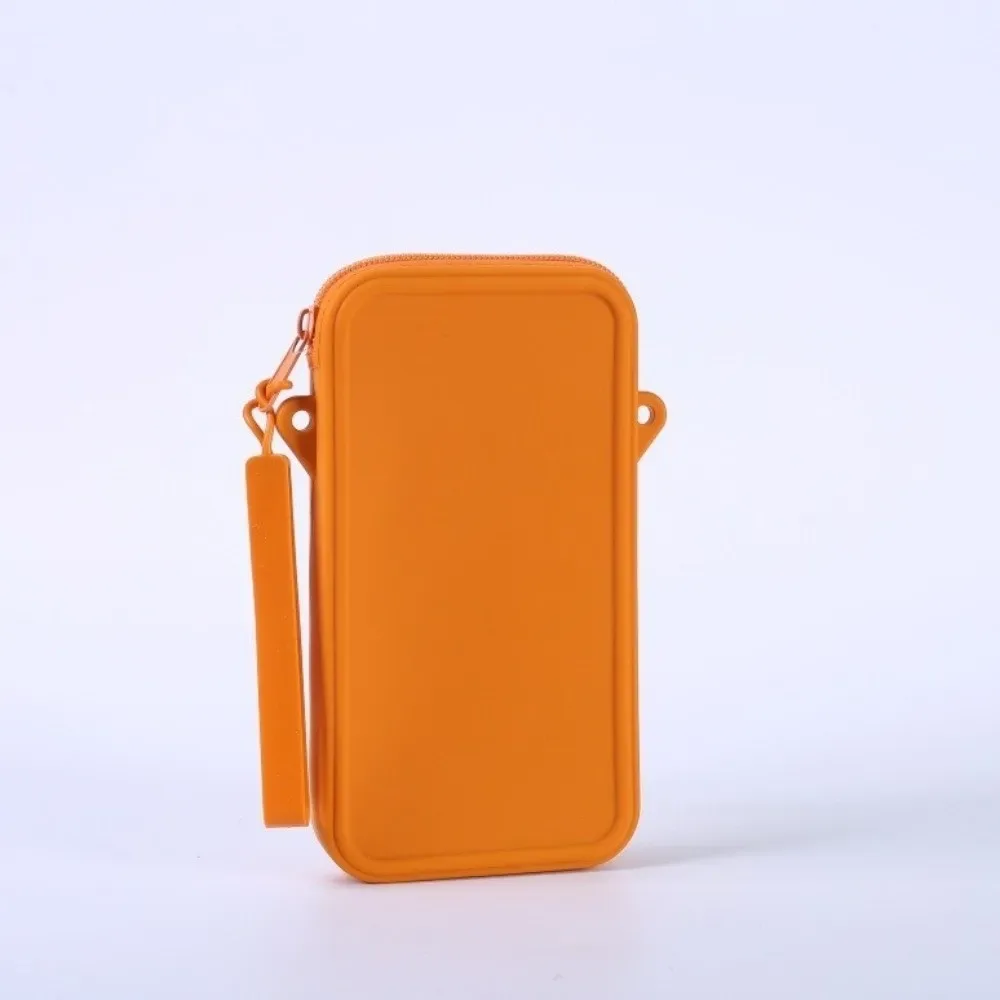 sac de maquillage multi-usages en silicone, résistant aux chocs, couleur unie, organisateur de rangement carré, sac cosmétique universel imperméable et portable